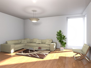Wohnzimmer möbliert