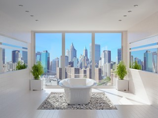 Modern Bathroom with Fantastic View