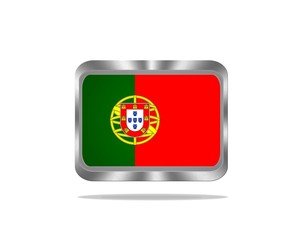 Metal Portugal flag.