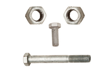 Galvanized nuts and bolts
