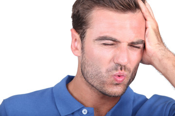 Fototapeta premium Man with headache