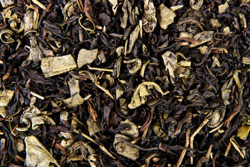 Black tea leaves