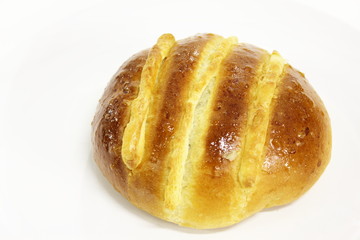 Bread on a white background