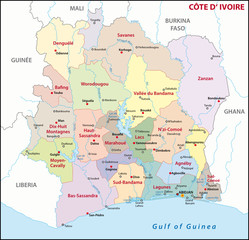 Côte d'Ivoire administrative divisions