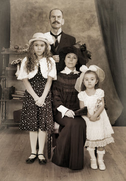 Retro family portrait