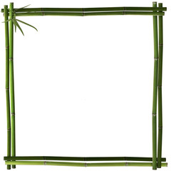 Bambusrahmen Grün quadratisch - 49862934