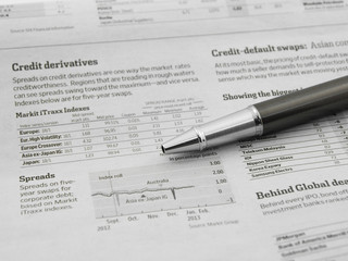 Obraz premium Pen on the stock market