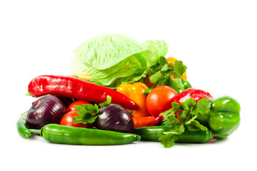 Healthy Eating. Seasonal organic raw vegetables.