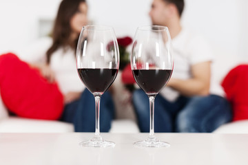 Red wine for valentine's day