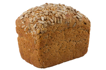 Black barley bread with sunflower and sesame seeds