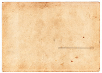Blank vintage postcard back