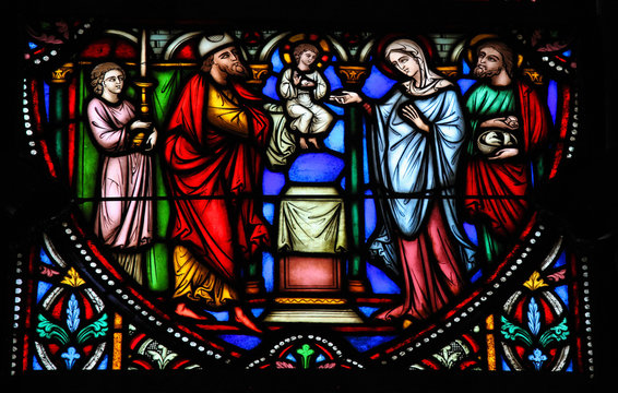 Holy Family - Stained Glass - Jesus, Mary And Joseph