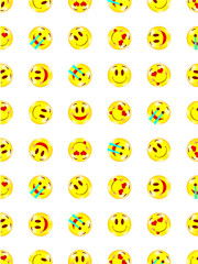 にこにこ　笑顔　キャラクター　背景