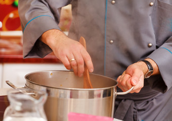 Chef preparing food