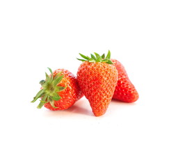 Beautiful strawberries isolated on white