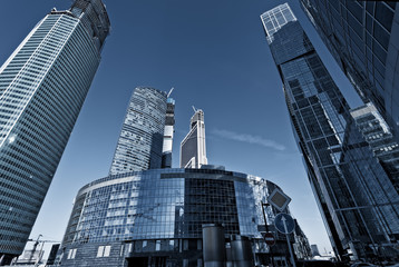 glass skyscraper in the Moscow City - 49870392