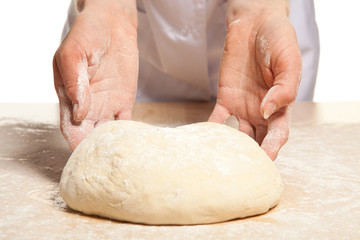 Obraz premium Kneading dough