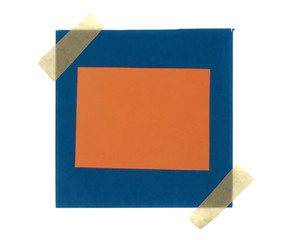Blank paper note with ribbon