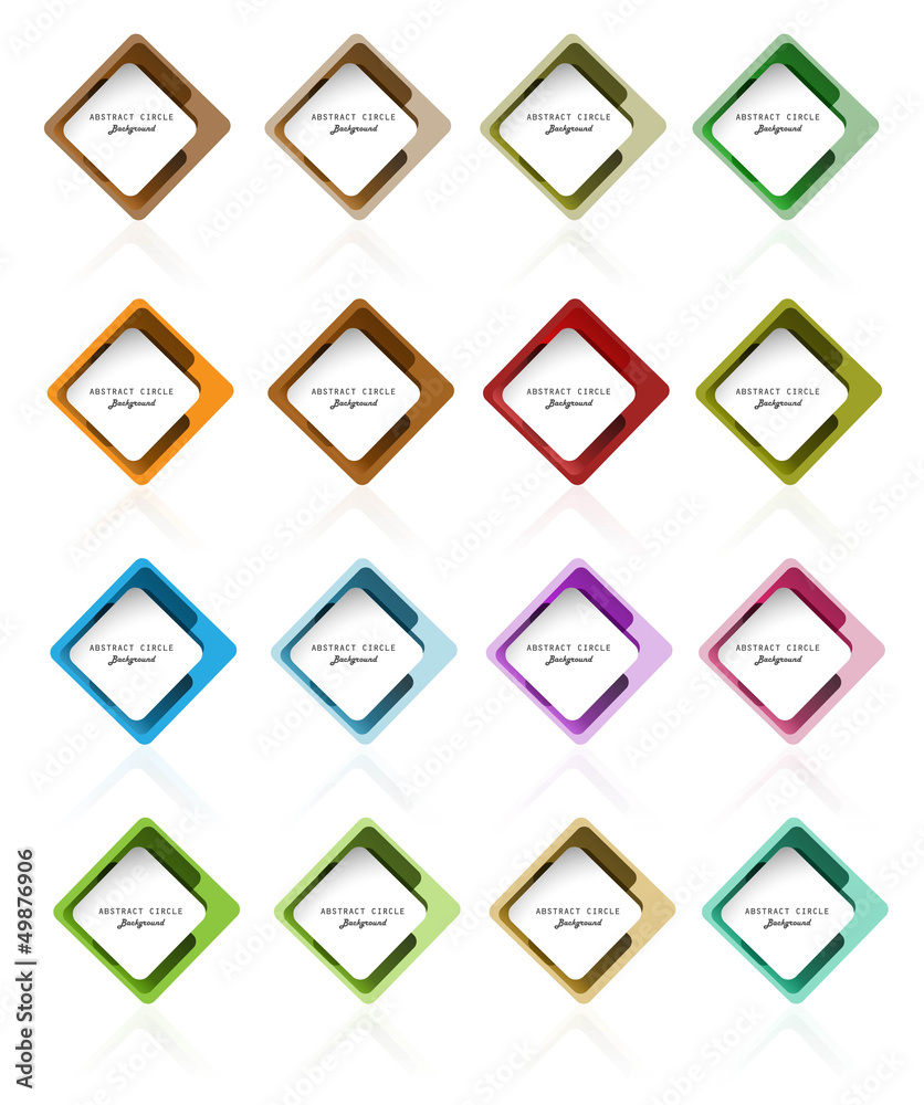 Wall mural abstract vector colorful circle for speech reflection bubbles