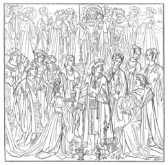 Medieval Court Scene - Scène de Cour - 16th century