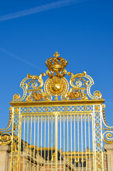 Fototapeta na wymiar Front gate of the Palace of Versailles, France