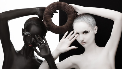 Tao. Zen. Modern Interpretation of Ying Yang Symbol. Feng shui