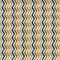 Papier Peint photo Lavable Zigzag Motif en zigzag de mode dans des couleurs rétro