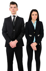 Isolated business couple