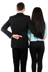 Isolated business couple