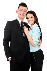 Isolated business couple
