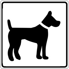 Schild wei&szlig; - Hundepension