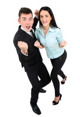 Isolated business couple