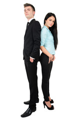 Isolated business couple