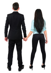 Isolated business couple