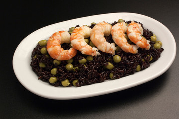 Riso Venere con Gamberi & Pisellini