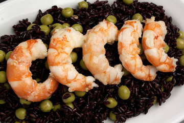 Riso Venere con Gamberi & Pisellini