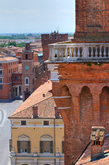 Panoramic view of Ferrara. Emilia-Romagna. Italy.