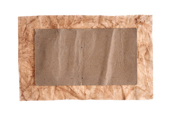 Cardboard on old paper