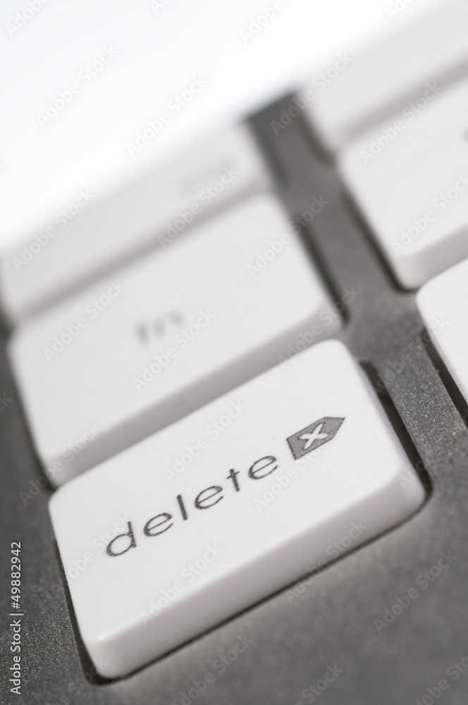 Fototapete delete key button computer keyboard