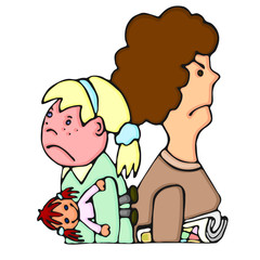 Mother and daughter in conflict