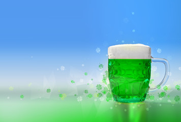 Saint Patrick's Day Background  green beer