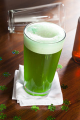 Dyed Green Beer for St. Patricks Day