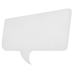 Paper speech bubble isolated on white