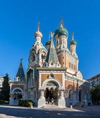 Fototapeta na wymiar St Nicholas Russian Orthodox Cathedral, Nice - Francja