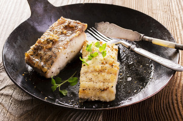 Zackenbarschfilet gebraten