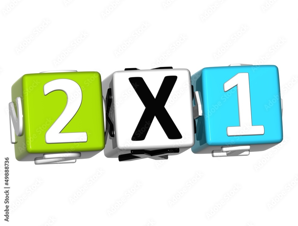 Poster 3d two for one button click here block text