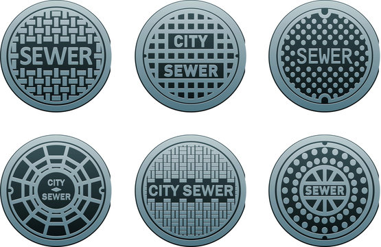 vector manhole covers