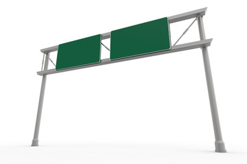 Fototapeta premium Green Blank Freeway Sign