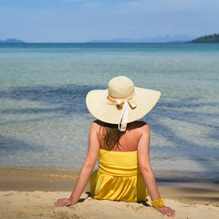 woman on the beach