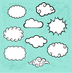 Set of clouds (vector)